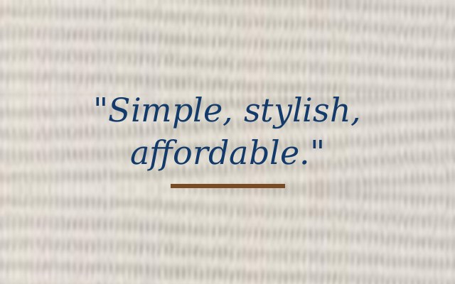 Simple, stylish, affordable, stitched on linen